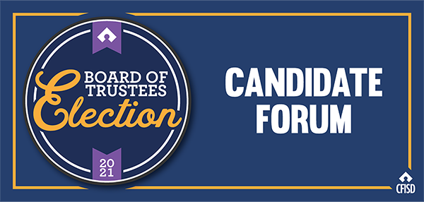  board of trustees candidate forum logo